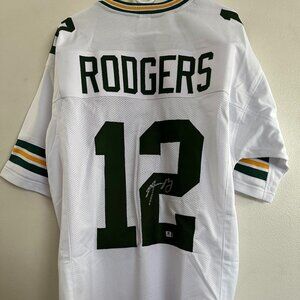 AARON RODGERS SIGNED GREEN BAY PACKERS QB AUTOGRAPHED CUSTOM JERSEY w/COA XL 868